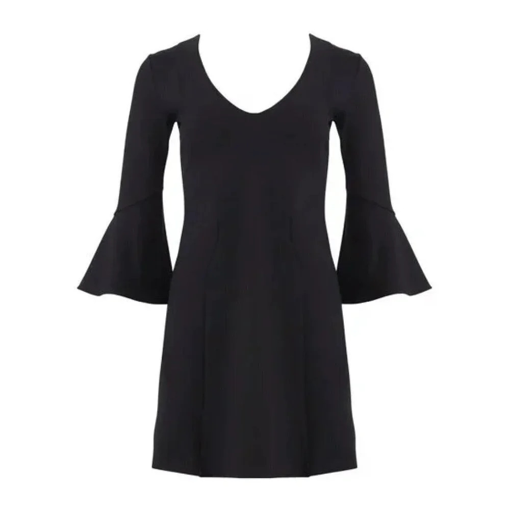 Amanda Uprichard | Fresno Bell Sleeve Mini Shift Dress - Size S - Picture 2 of 12